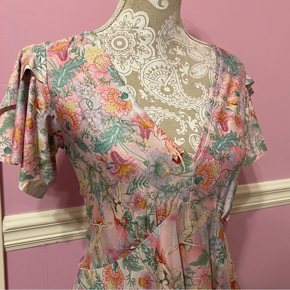 Blackmilk fairy floral pink dress fairycore cottage renaissance Victorian art - Picture 2 of 6